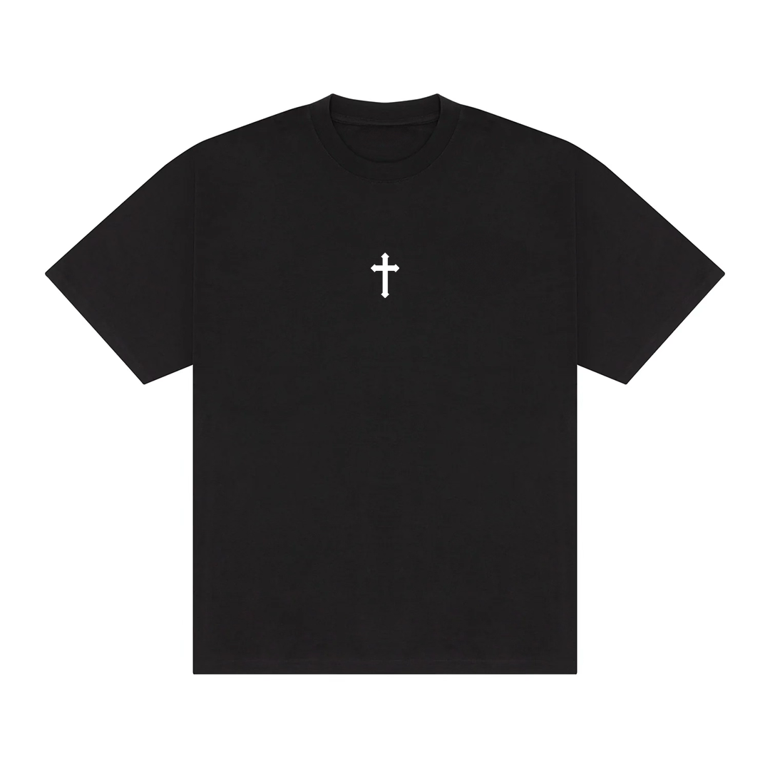 CROSS EMBROIDERY TEE (BLACK)