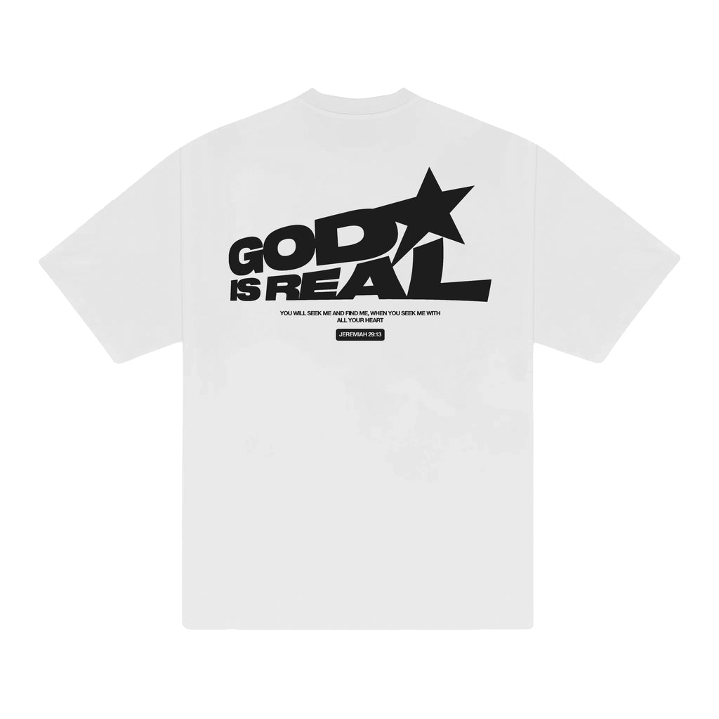 GOD IS REAL TEE (WHITE)