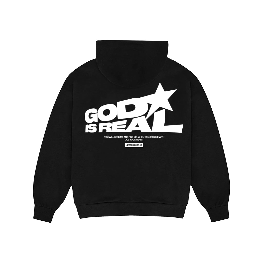 GOD IS REAL HOODIE (BLACK)