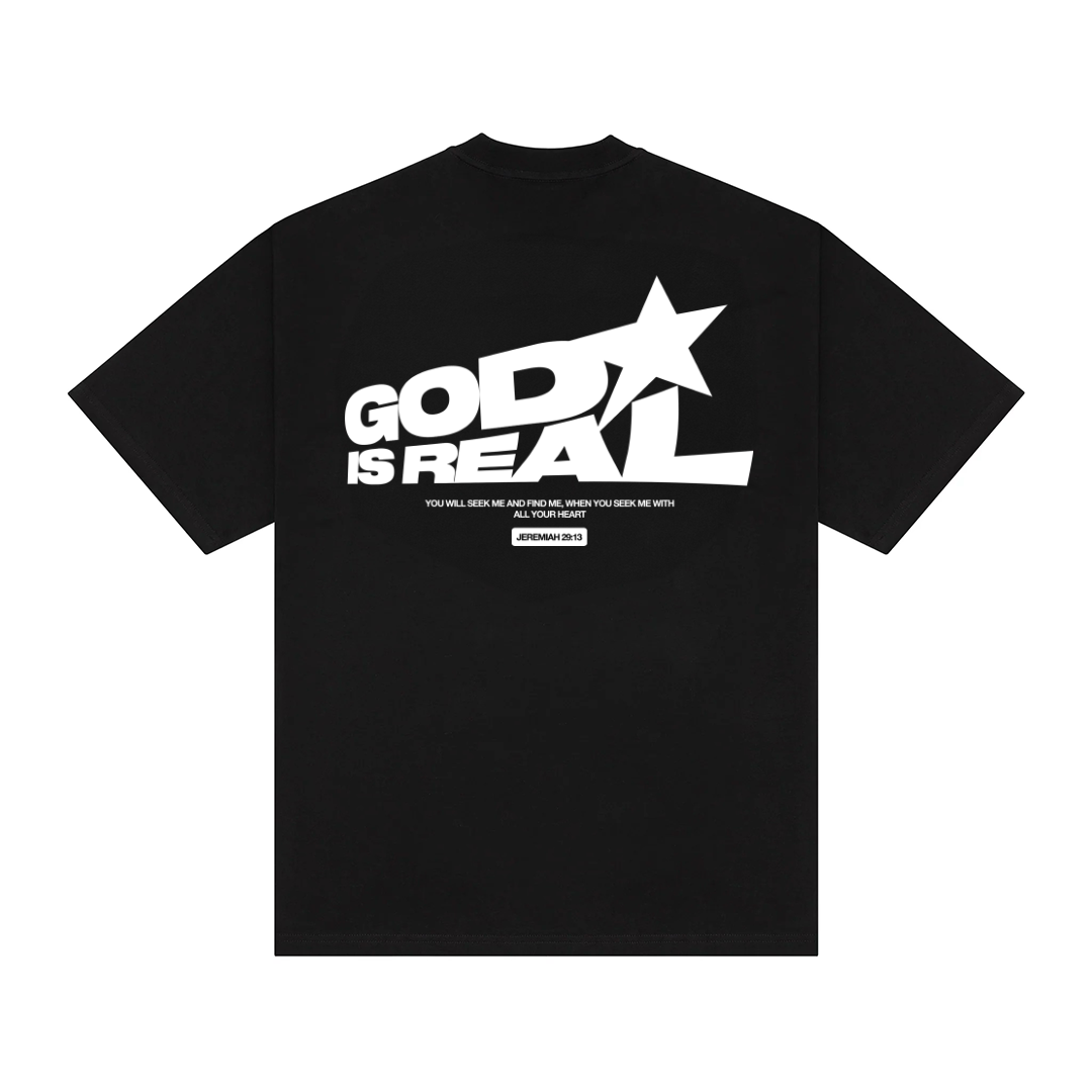 GOD IS REAL TEE (BLACK)
