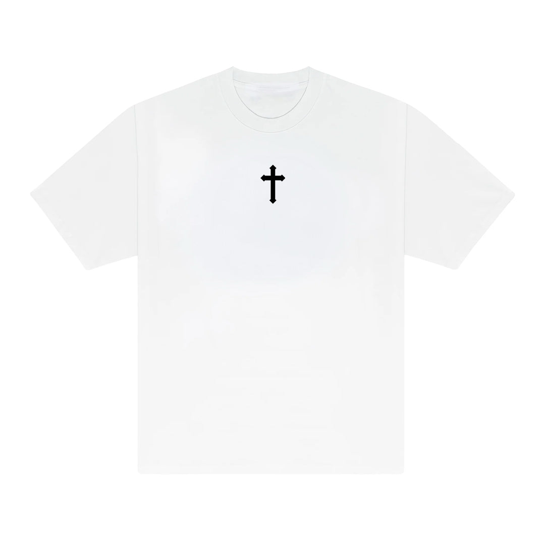 Cross Embroidery Tee (White)