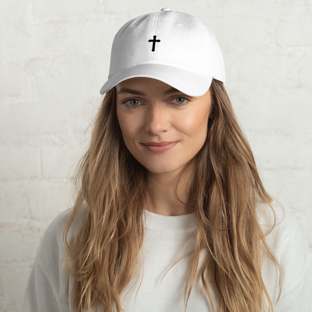 Cross Dad hat white