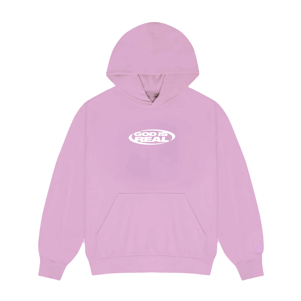 God is Real Hoodie (pink)