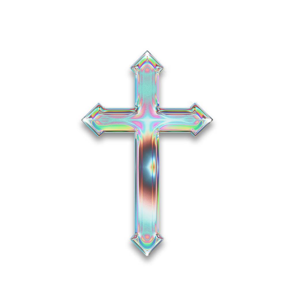 Praiseiship Cross sticker
