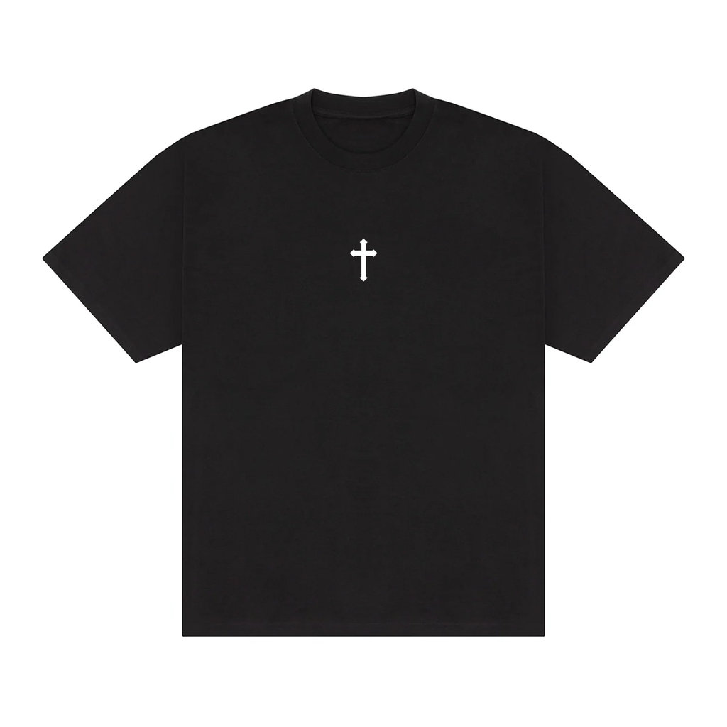 Cross Black Tee Embroidery White