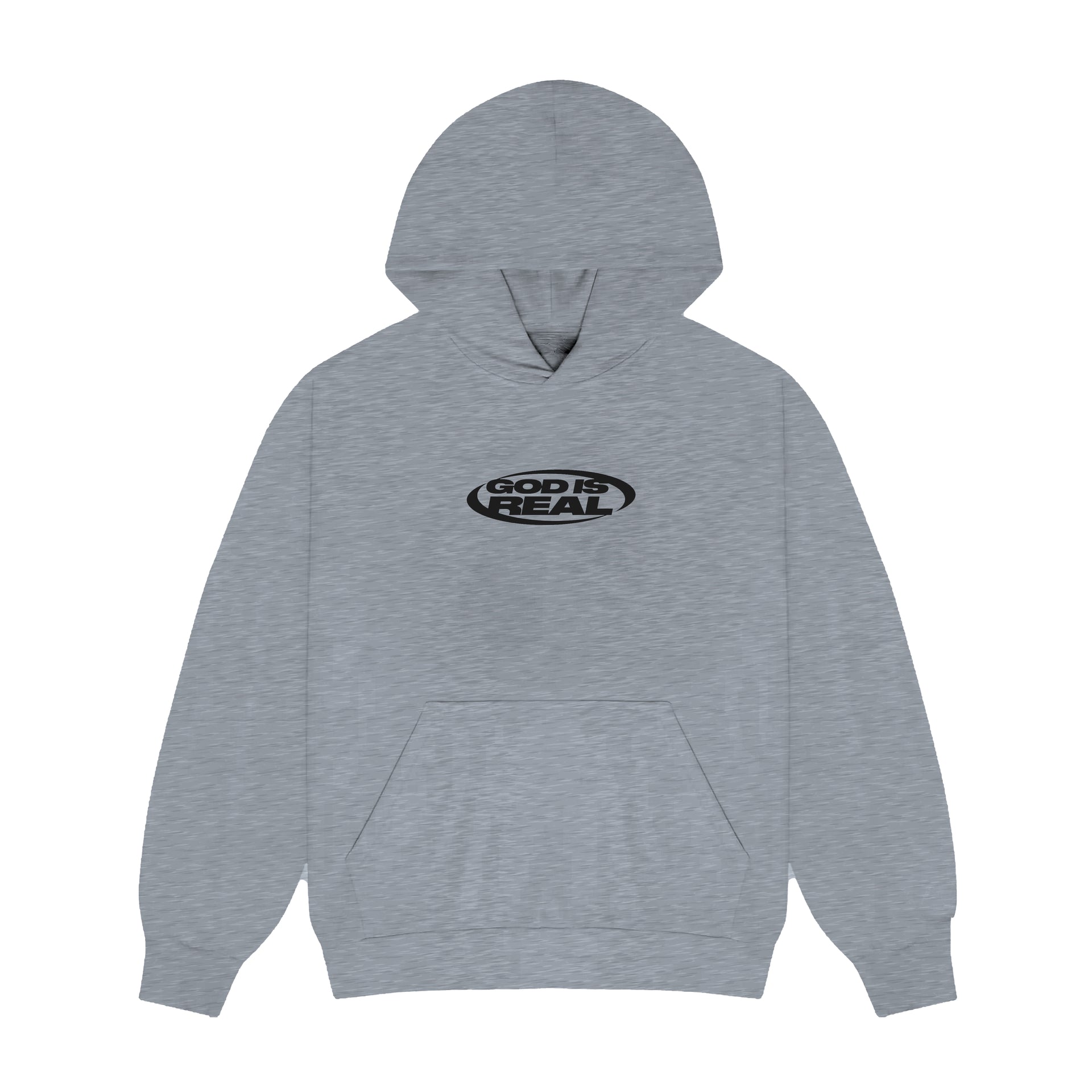 GOD IS REAL HOODIE (HEATHER GREY)