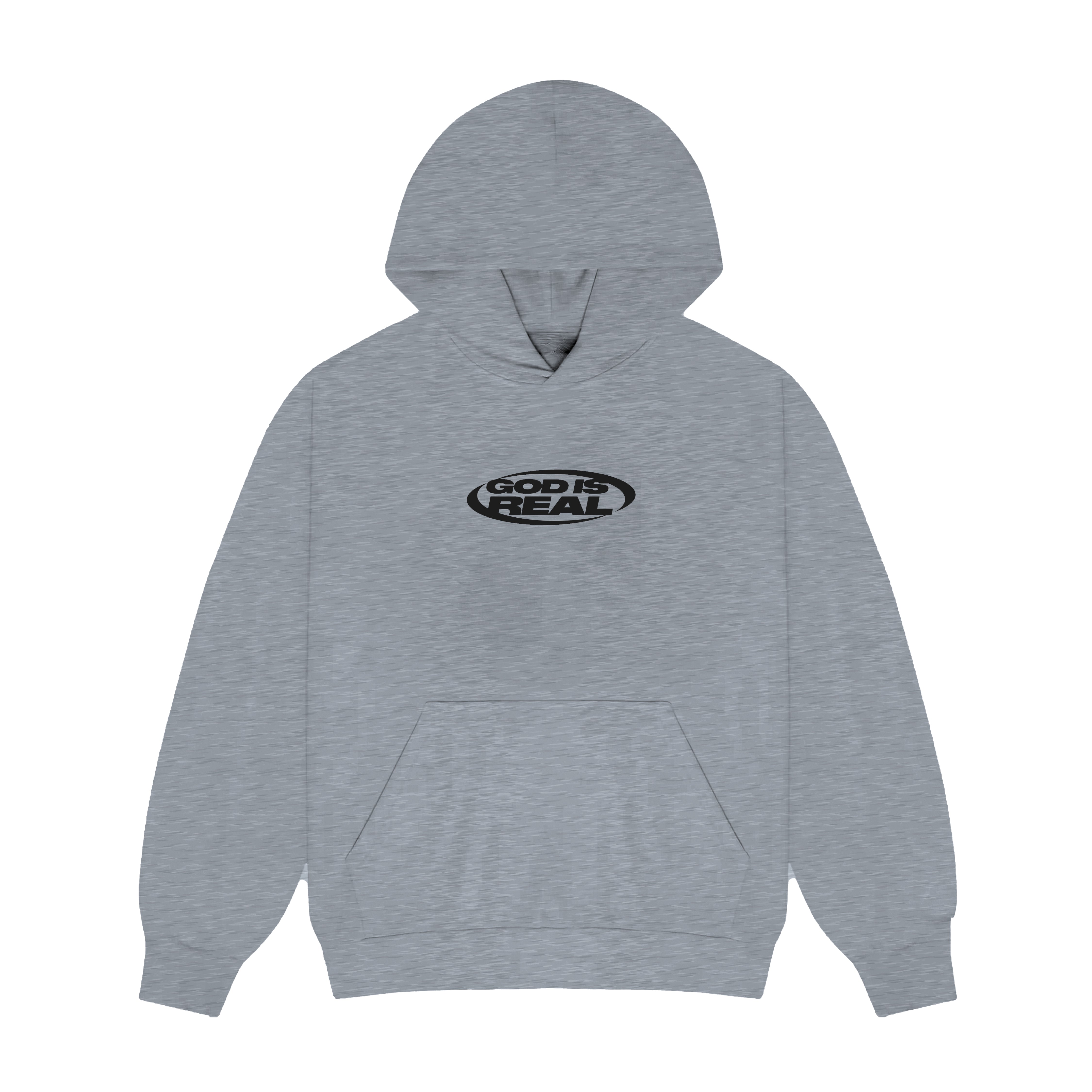 GOD IS REAL HOODIE (HEATHER GREY) | God Swagg Apparel