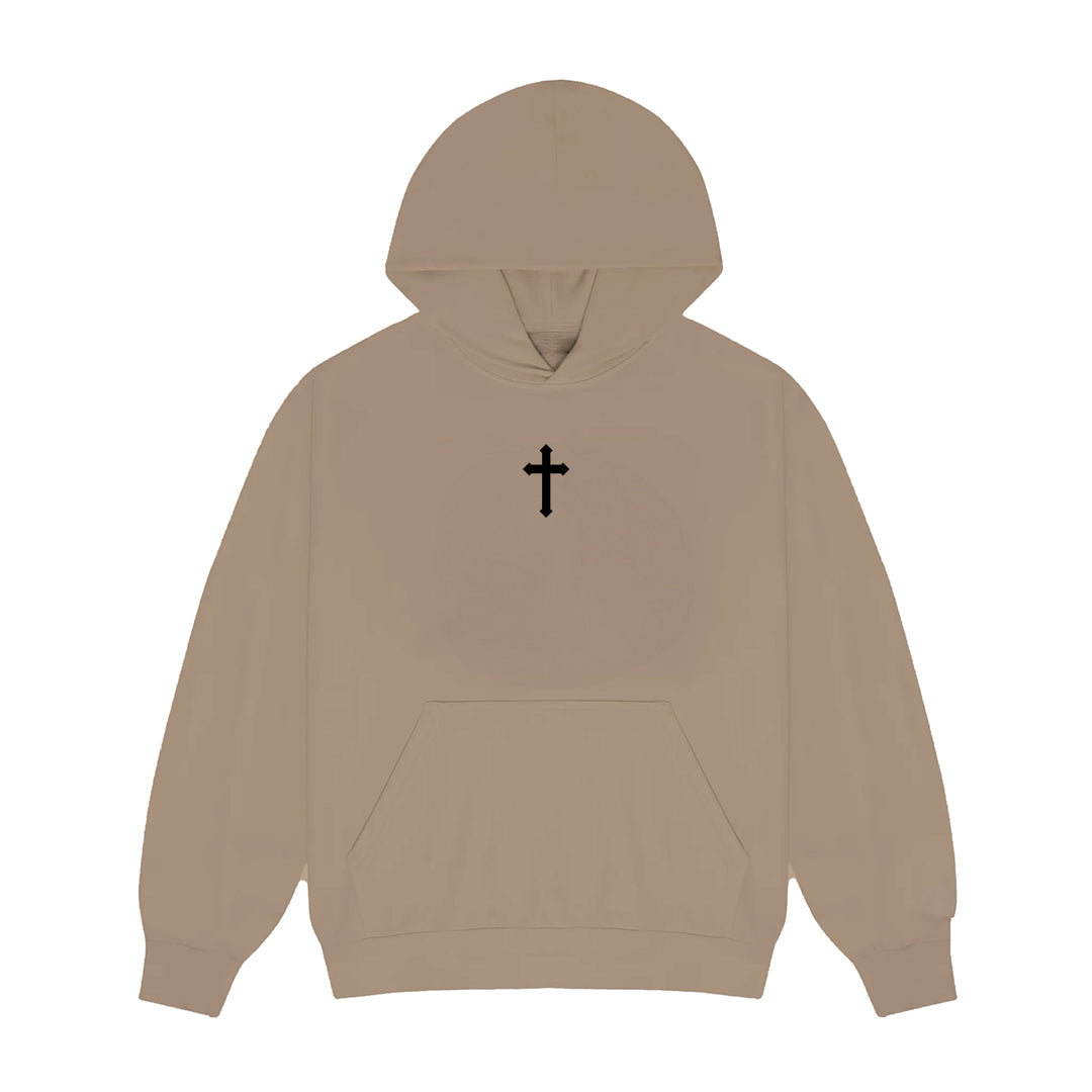 Sandstone Cross Embroidery Hoodie
