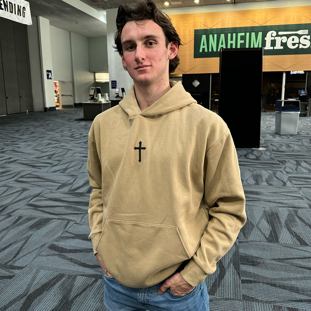 Sandstone Cross Embroidery Hoodie